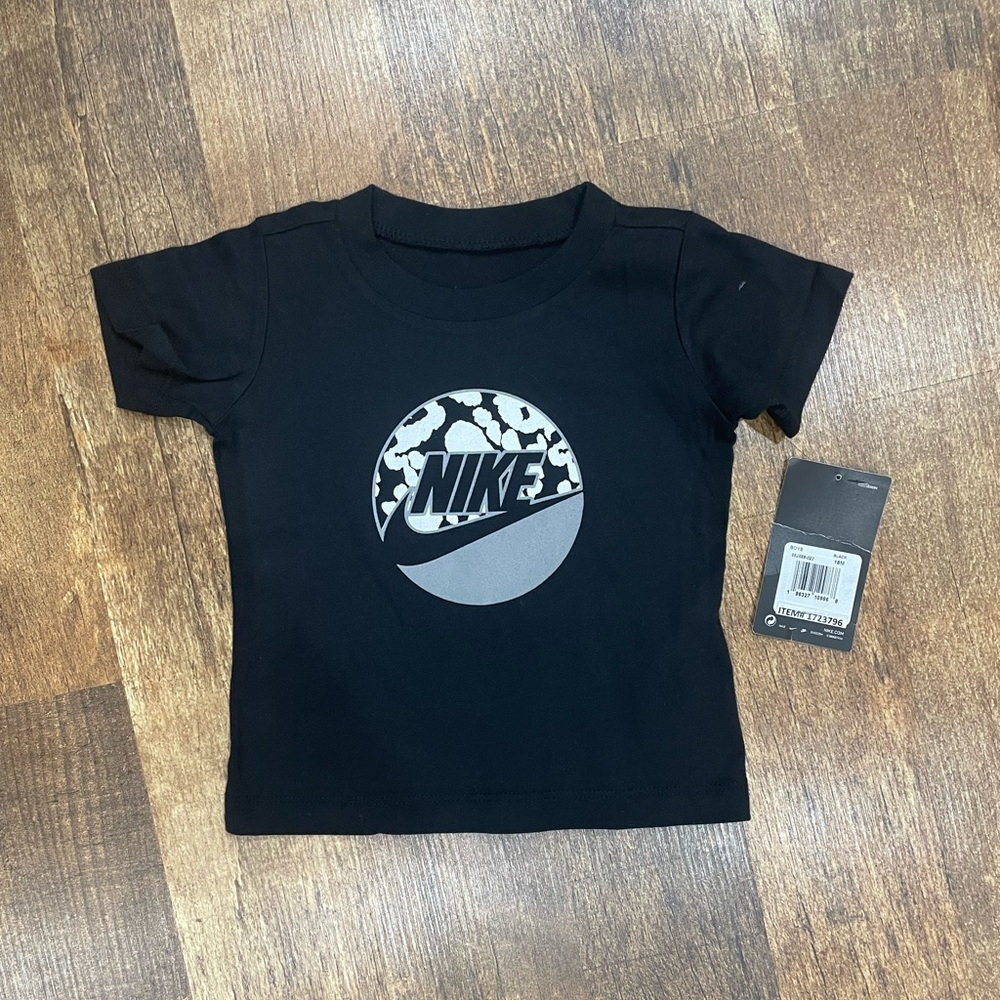 Nike Toddler Black Camo Logo Short Sleeve Tee NWT Size 2T